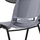 Flash Furniture – Chaise coquille ergonomique avec tablette rabattable à droite, gris (RUTEO1GYRTAB)-21"W x 25.5"D x 32"H