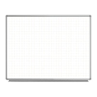 Tableau blanc fantôme magnétique mural Luxor, 48 po x 36 po-Tableau blanc magnétique de 48 po x 36 po avec motif de grille fantôme de 2 po x 2 po
