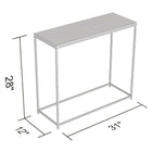 Safdie & Co. 31L Table Console - Métal Noir - Blanche-Design contemporain, donne une sensation de propreté et d'élégance à votre espace de vie.