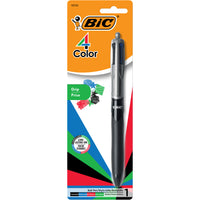 BIC - Stylo à bille Grip 4 couleurs rétractable - 1,0 mm-Les boutons poussoirs correspondent à la couleur de l’encre