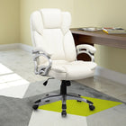 CorLiving LOF-418-O Chaise de bureau de direction Workspace, similicuir blanc-Dossier en mousse confortable