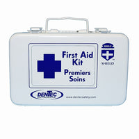 Shield – Trousse de premiers soins transport, ferme/brousse, conforme parag. 16(1)(2)(6), Ontario, vrac, 10 unités, boîte métal-Trousse de premiers soins pour transport, ferme et brousse, conforme aux paragraphes 16(1)(2)(6) de la loi des normes minimales des premiers secours de l’Ontario