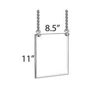 Azar Displays – Cadre pour affiche à suspendre, 8,5 larg. x 11 haut. po, 4/paquet (172715)-porte-affiche