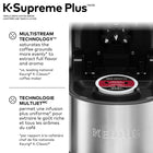 Keurig K-Supreme Plus - Cafetière une tasse à la fois pour capsule K-Cup  avec et technologie MultiJet et acier inoxydable - Argent-Personnalisez votre tasse : Infusez un café plus corsé, ou effectuez une infusion sur glaçons pour préparer un café glacé rafraîchissant. Choisissez parmi trois réglages d’intensité et de température