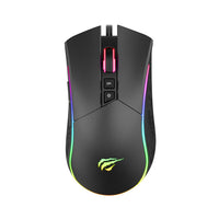Havit RGB Backlit Wired 7200dpi Programmable 7 Buttons Gaming Mouse-16 millions de lumière respiratoire colorée