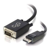 C2G – Adaptateur convertisseur DisplayPort mâle vers VGA mâle, 10 pi, noir (54333)-Couleur : noir