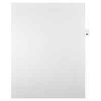 Markmaker - Intercalaires imprimes Legal, Blanc, 1/25th coupe, format lettre, sans trous, 25 tabs/PQT, 5 PQT/Boite, Numero 33-Intercalaires imprimes Legal