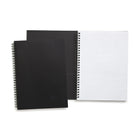 TRU RED - Cahier de notes à couverture souple, format moyen, pages réglées, noir-80 feuilles de papier à lignes étroites offrant amplement d'espace pour les notes