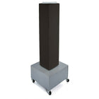 Azar Displays – Tour d’affichage à panneaux perforés emboîtables sur 4 côtés à roulettes, 40 x 8 x 8 po, noir (703386-BLK)-Pivote sur une base en métal à roulettes