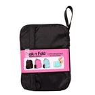 PACK N FOLD - Sac à dos léger, pliable, résistant à l’eau, 50708, noir-1 pochette avant avec fermeture à glissière