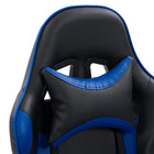 Chaise de jeu Ravagers de CorLiving - Noir/Bleu-Les roulettes à roulement doux et la base à 5 branches offrent une stabilité accrue et une plus grande liberté de mouvement