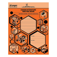 Louis Garneau – Cahiers d'écriture avec interlignes pointillées, 9 1/4 po x 7 1/4 po, 32 pages, orange (LG10OR)-32 pages