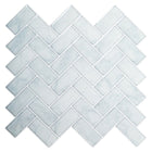 CTG Brands Herringbone Wall Tile, 10" x 10", White Marble, 6 Pack-Ensemble : livré dans une boîte de 6 feuillets de carreaux muraux de qualité supérieure, adaptés aux surfaces lisses et propres