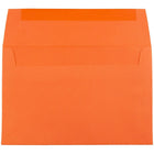 JAM Paper Enveloppes de pap. rec. avec ferm. gommée Brite Hue, format invitation, 5 1/2 x 8 1/8 po, orange, 100/paquet-Taille : A8 (5 1/2 x 8 1/8 po)