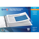 QuickFit Protège-feuilles Format Grand Livre (11 po x 17 po), Résistant insertion par le haut, transparent (10/pqt)-pour du papier au format 8,5 "x 17"