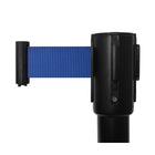 Wamaco - Ceinture rétractable pour montant, noir/bleu (38-9900-AB)-Solution parfaite pour le contrôle de foules de sécurité dans les endroits à haute circulation