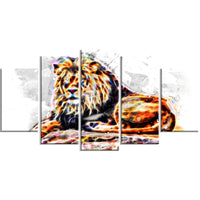 Designart – Grande illustration animale sur toile, roi captivant (PT2359-373)-Impression