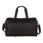 The Rolling Stones - Collection Iconic - Sac de voyage en nylon matelassé avec bandouilière réglable et amovible - Noir-Fait de nylon luxueux et orné d’un motif à chevrons brodé avec soin, un sac de voyage polyvalent au fini mat pour un look tendance et chic