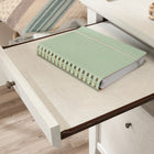 Sauder - La Collection Larkin Ledge Bureau - Finition Glacier Oak-Fini sur tous les côtes pour d'emplacement polyvalentes.