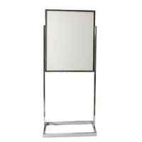 JJ – Présentoir de plancher, 22 x 28 po, chrome (FSSHM2228-CH)-Porte-affiche de plancher