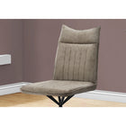 Monarch Specialties - 1216 Chaise - Tissu Taupe/Metal Noir - Paquet de 2-Dimensions du produit: 36,25 pouces H x 18,5 pouces L x 23,5 pouces P; dimensions d'assise: 19 po H x 18.5 po L x 18 po P