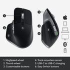 Logitech - Souris Mx Master 3 pour Mac - Gris Cosmique-La MX Master 3 est entièrement personnalisable dans macOS et quasiment toutes les applications que vous utilisez. Vous travaillerez plus rapidement grâce aux personnalisations prédéfinies optimisées pour vos applications préférées* - Adobe Photoshop, Adobe Premiere Pro, Final Cut Pro, Google Chrome, Safari et Microsoft Word, Excel et PowerPoint