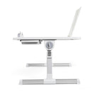 ShoppingAll - Bureau pliable portable réglable avec fente pour tablette et tiroir - Argent-Fente Multi-Usage: Inclut une fente qui sert de support stable pour les tablettes, liseuses, ordinateurs portables et livres, améliorant votre expérience numérique et de lecture.