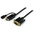 StarTech ® Câble convertisseur actif HDMI vers VGA de 6 pi, adaptateur HDMI vers VGA, 1920 x 1200 ou 1080p-Réduisez l’encombrement de votre poste de travail ou de votre salle de classe grâce à un câble de 6 pi précis allant de votre ordinateur HDMI à votre écran VGA
