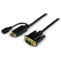 StarTech ® Câble convertisseur actif HDMI vers VGA de 6 pi, adaptateur HDMI vers VGA, 1920 x 1200 ou 1080p-Réduisez l’encombrement de votre poste de travail ou de votre salle de classe grâce à un câble de 6 pi précis allant de votre ordinateur HDMI à votre écran VGA