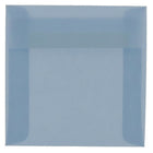 JAM Paper Enveloppes carrées translucides de 6 x 6 po, bleu mer, 50/paquet-Enveloppes en papier translucide bleu mer/layette