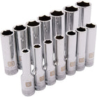 Dynamic Tools – Ensemble de 14 douilles 6 pans profondes métriques, à prise de 3/8 po, 6 mm à 19 mm-Contient : 6, 7, 8, 9, 10, 11, 12, 13, 14, 15, 16, 17, 18, 19 (mm)