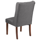 Flash Furniture - Chaise Parsons touffetée en tissu gris de la série HERCULES Preston-Rembourrage en mousse de haute densité