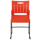 Flash Furniture - Chaise empilable avec base luge de série Hercule, capacité de 881 lb, avec dossier ventilé, orange (RUT2OR)-Chaise empilable multi-usages