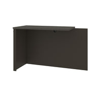 Bestar Prestige  Table retour - Gris écorce & Ardoise-Surface de travail de 2,5 cm (1 po ) de qualité commerciale au fini mélamine résistant aux éraflures, aux taches et à l‘usure