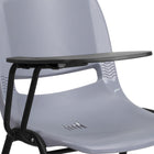 Flash Furniture – Chaise coquille ergonomique avec tablette rabattable à droite, gris (RUTEO1GYRTAB)-6