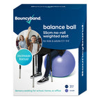 Bouncyband Balle d'équilibre, 55cm, Violet-Reste en place et réduit les agitations et augmente la concentration