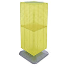 Azar Displays – Présentoir de plancher à panneaux perforés emboîtables lestés à 4 côtés, 40 x 14 x 14 po, jaune (701435-YEL)-Pivote sur une base carrée lestée