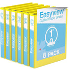 Davis Group Super offre Easyview, Reliure View à anneaux ronds 1 po, personnalisable, paquet de 6 - Jaune-3 Reliure À Anneaux