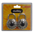 Master Lock - Dudley Cadenas à combinaison  - paquet de 2-Boîtier en métal durable revêtu d’acier inoxydable de 48 mm (1-7/8 po) de largeur