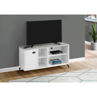 Monarch Specialties - 2840 Meuble Tv - 48 po L/Dessus Simili-Ciment Gris/Blanc-Materiau : mdf, noyau creux, stratifie, metal, panneaux de particules ; finition : ciment blanc