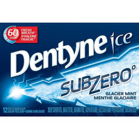 Dentyne – Gomme à mâcher Ice Subzero glaciaire, 12 morceaux-Goût audacieux et glacé