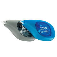 Staples – Ruban correcteur Grip, paq./2-Fonction double - tirez pour correction de ligne, poussez pour correction de lettre