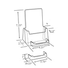 Azar Displays – Porte-brochures à trois pans pour comptoir, 100/pqt (252922-100PK)-7 1/4 haut. x 4 1/8 larg. x 1 1/4 prof. (po)