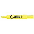 Avery – Surligneur modèle bureau HI-LITER, pointe biseautée, jaune, paquet de 12-Formule améliorée; l’encre ne sèche pas même après une semaine sans capuchon