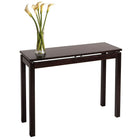Winsome – Table console/pour couloir Linea avec touches chromées, espresso-Élégante table console à utiliser à côté d’un divan ou dans un couloir