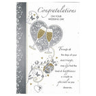 Rosedale – Cartes de souhaits et enveloppes « Congratulations On Your Wedding » 5 1/2 x 8 (po) 12/paquet (18008)-Imprimé sur du papier cartonné non couché de haute qualité