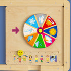 Flash Furniture - Tableau d'activites mural STEAM Bright Beginnings de qualite commerciale avec finition naturelle et accents-Nettoyer avec un chiffon humide puis secher