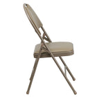 Flash Furniture – Chaise pliante en métal HERCULES grande capacité à poignée, 3 barreaux, vinyle beige (HAMC705AV3BGE)-Siège rembourré en mousse épaisse de 1 pouces