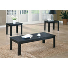 Monarch Specialties - 7840P Ens De Tables - 3Pcs/Noir-Assemblage requis