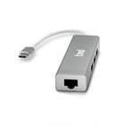tmd - Adaptateur USB-C à Ethernet/USB x 3 (AD5L-01WH)-USB-C Plug & Play, aucun pilote supplémentaire nécessaire